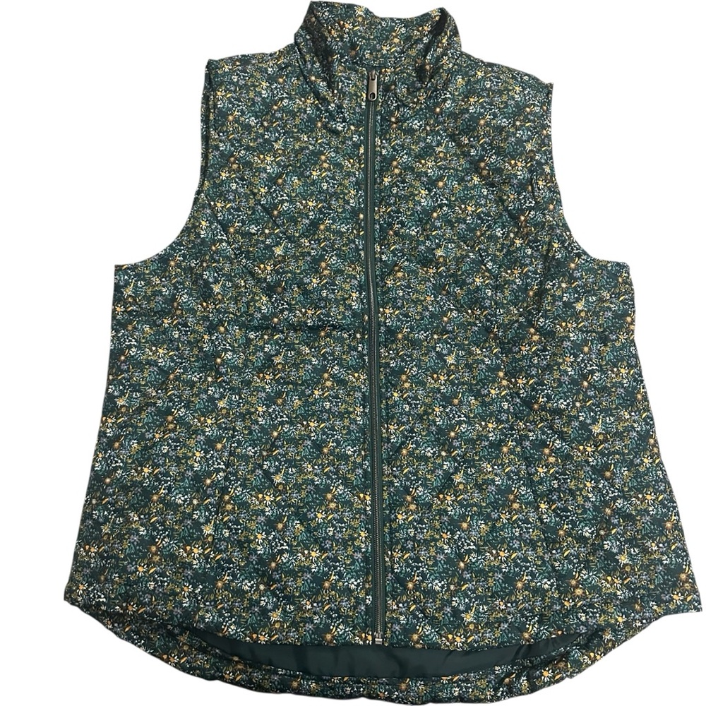 Christopher & Banks/Green Quilted Vest/Size XL - Picture 3 of 10